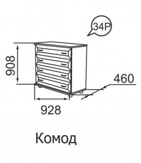 Комод Ника-Люкс 34 в Сухом Логу - suhoj-log.mebel-e96.ru