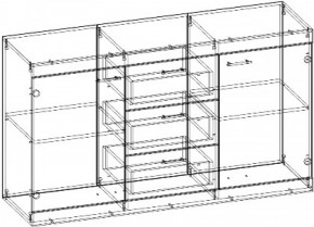 Комод Соната КС-1500 (Дуб сонома/Белый глянец) в Сухом Логу - suhoj-log.mebel-e96.ru