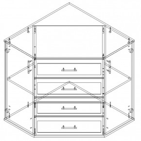 Комод угловой К780 серия София в Сухом Логу - suhoj-log.mebel-e96.ru