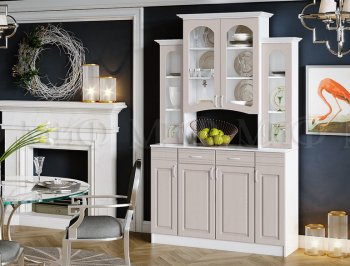 Буфет Констанция 4-х створчатый Мускат (Миф) в Сухом Логу - suhoj-log.mebel-e96.ru