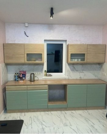 Кухонный гарнитур 3000 мм Кремона фисташка (Росток) в Сухом Логу - suhoj-log.mebel-e96.ru