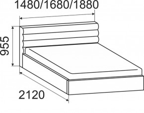 Кровать Альба с подъемным механизмом 1400*2000 в Сухом Логу - suhoj-log.mebel-e96.ru