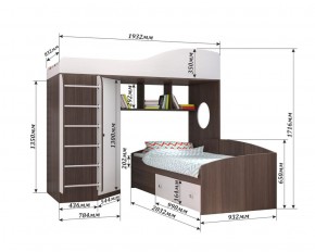 Кровать-чердак Кадет 2 с металлической лестницей в Сухом Логу - suhoj-log.mebel-e96.ru