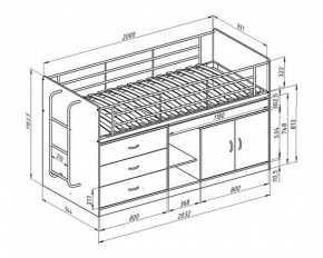 Кровать-чердак Дюймовочка-6 Белый в Сухом Логу - suhoj-log.mebel-e96.ru