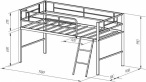 Кровать-чердак Севилья-Мини в Сухом Логу - suhoj-log.mebel-e96.ru