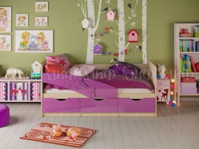 Кровать Дельфин (Фиолетовый металлик) 1600 в Сухом Логу - suhoj-log.mebel-e96.ru