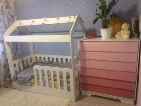 Кровать-домик детская без ящика 800*1600 (Белый) в Сухом Логу - suhoj-log.mebel-e96.ru