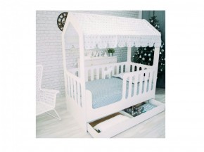 Кровать-домик детская с ящиком 800*1600 (Белый) в Сухом Логу - suhoj-log.mebel-e96.ru