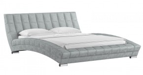 Кровать двойная Оливия 1600 (светло-серый) (НиК) в Сухом Логу - suhoj-log.mebel-e96.ru