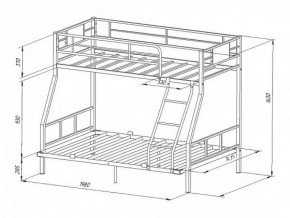 Кровать двухъярусная Гранада-1 140 Черный в Сухом Логу - suhoj-log.mebel-e96.ru