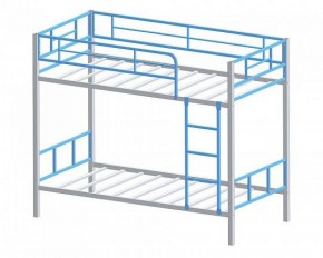 Кровать двухъярусная Севилья-2.01 комбо Серый/Голубой в Сухом Логу - suhoj-log.mebel-e96.ru