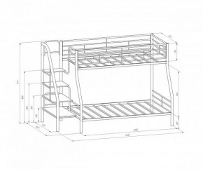 Кровать двухъярусная Толедо-1 Черный/Венге в Сухом Логу - suhoj-log.mebel-e96.ru