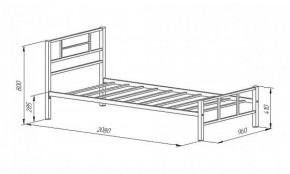 Кровать металлическая Кадис Белый в Сухом Логу - suhoj-log.mebel-e96.ru