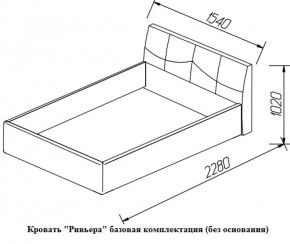 Кровать с ПМ Ривьера Белый (МЛК) в Сухом Логу - suhoj-log.mebel-e96.ru