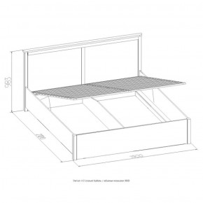 Кровать Шерлок с ПМ 1400 дуб сонома 1400*2000 в Сухом Логу - suhoj-log.mebel-e96.ru