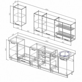 Кухонный гарнитур Жемчуг 2800 в Сухом Логу - suhoj-log.mebel-e96.ru