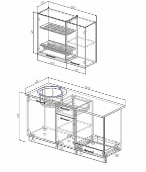 Кухонный гарнитур Лофт 1600 в Сухом Логу - suhoj-log.mebel-e96.ru