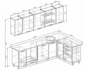 Кухонный гарнитур угловой Графика 2600х1600 мм МДФ в Сухом Логу - suhoj-log.mebel-e96.ru