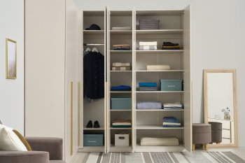 Гардеробная/шкаф 2200*1706 мм Ларго №3 Кашемир (Миф) в Сухом Логу - suhoj-log.mebel-e96.ru