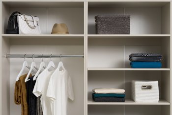 Гардеробная/шкаф 4000 мм Ларго №1 открытая Кашемир (Миф) в Сухом Логу - suhoj-log.mebel-e96.ru