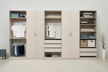 Гардеробная/шкаф 4000 мм Ларго №4 Кашемир (Миф) в Сухом Логу - suhoj-log.mebel-e96.ru