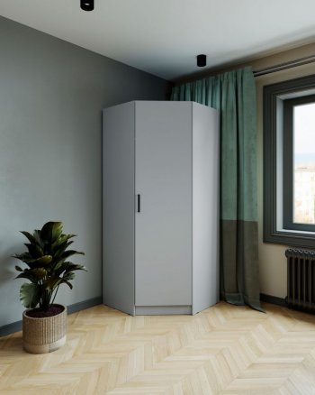 Шкаф угловой Ларс (угол скос), ЛДСП Серый камень (Микон) в Сухом Логу - suhoj-log.mebel-e96.ru