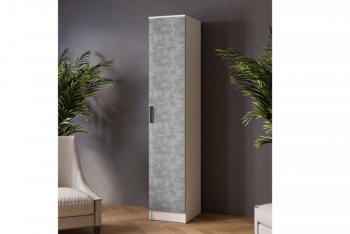 Пенал 400 мм Ларс белый/ателье свет. (Микон) в Сухом Логу - suhoj-log.mebel-e96.ru