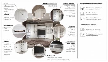 Витрина Лацио 2дв белое дерево (Имп) в Сухом Логу - suhoj-log.mebel-e96.ru