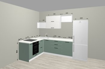 Угловой кухонный гарнитур Санвут 1516х2100 мм в Сухом Логу - suhoj-log.mebel-e96.ru