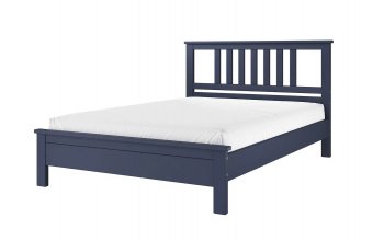 Кровать из массива Лаура темный лазурный (БМ) в Сухом Логу - suhoj-log.mebel-e96.ru