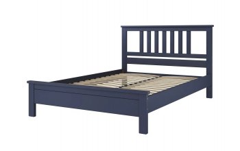 Кровать из массива Лаура темный лазурный (БМ) в Сухом Логу - suhoj-log.mebel-e96.ru