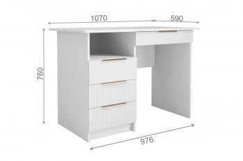 Стол Лавис СТД 1070.1 белый/белый софт (ДСВ) в Сухом Логу - suhoj-log.mebel-e96.ru