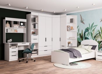 Набор детской мебели Лавис модульный белый софт (ДСВ) в Сухом Логу - suhoj-log.mebel-e96.ru