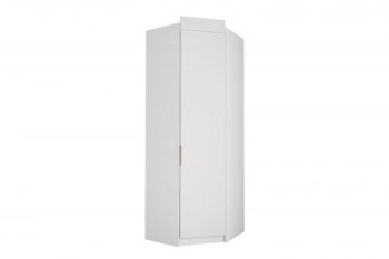 Шкаф угловой Лавис ШДУ 765.1 белый софт/ручка золотая (ДСВ) в Сухом Логу - suhoj-log.mebel-e96.ru