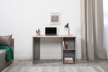 Стол письменный Лайт 12.163. серый (Моби) в Сухом Логу - suhoj-log.mebel-e96.ru