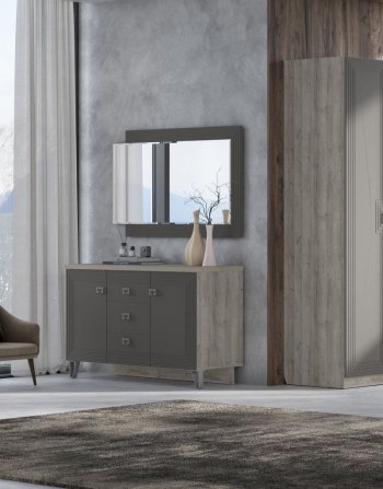 Спальный гарнитур Лежер модульный, холст вулканический (СанТан) в Сухом Логу - suhoj-log.mebel-e96.ru