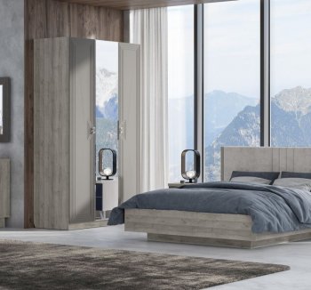 Кровать 1600 мм Лежер КР-311-16-16 дуб серый/велюр Missoni 18 (Сантан) в Сухом Логу - suhoj-log.mebel-e96.ru