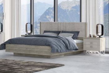 Кровать 1600 мм Лежер КР-311-16-16 дуб серый/велюр Missoni 18 (Сантан) в Сухом Логу - suhoj-log.mebel-e96.ru | фото