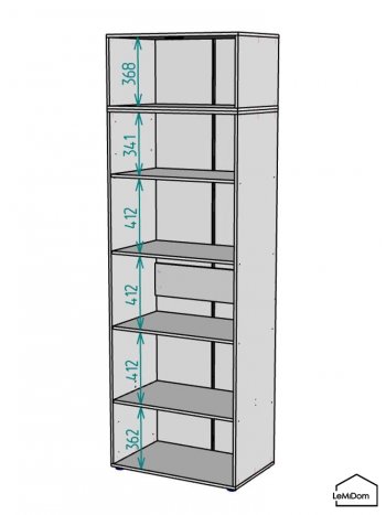 Шкаф с антресолью 800 мм Linnea MHR-2A-2 2450х800х510 (Графит-М 11.1.25) в Сухом Логу - suhoj-log.mebel-e96.ru