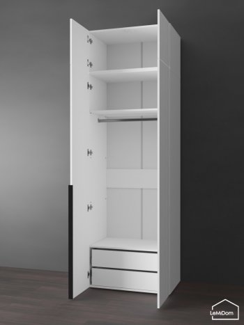 Шкаф с антресолью 800 мм Linnea MHR-2A-3 2450х800х510 (Белый-М 11.1.2) в Сухом Логу - suhoj-log.mebel-e96.ru