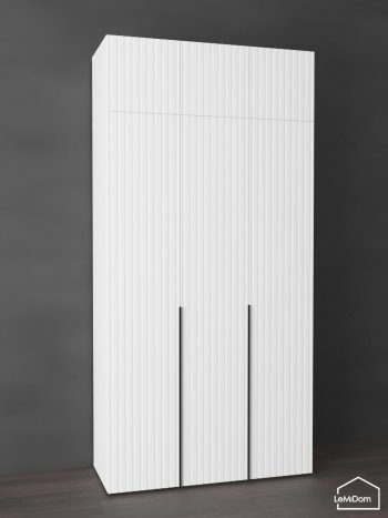 Шкаф с антресолью 1200 мм Linnea MHR-3A-1 2450х1200х510 (Белый-М 11.1.1) в Сухом Логу - suhoj-log.mebel-e96.ru