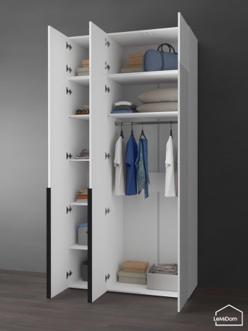 Шкаф с антресолью 1200 мм Linnea MHR-3A-1 2450х1200х510 (Белый-М 11.1.1) в Сухом Логу - suhoj-log.mebel-e96.ru