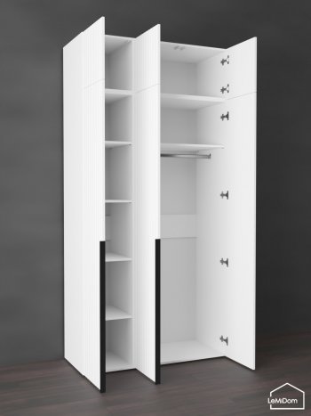 Шкаф с антресолью 1200 мм Linnea MHR-3A-1 2450х1200х510 (Белый-М 11.1.2) в Сухом Логу - suhoj-log.mebel-e96.ru