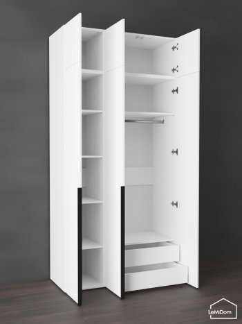 Шкаф с антресолью 1200 мм Linnea MHR-3A-2 2450х1200х510 (Белый-М 11.1.2) в Сухом Логу - suhoj-log.mebel-e96.ru