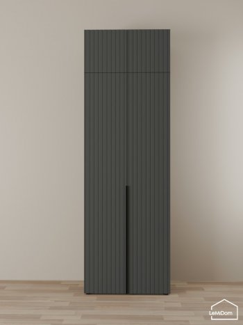 Шкаф с антресолью 800 мм Linnea MHR-2A-1 2450х800х510 (Графит-М 11.1.25) в Сухом Логу - suhoj-log.mebel-e96.ru