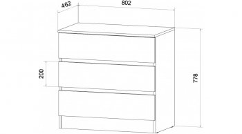 Комод 3 ящика Ленора вотан/Кашемир (Лин) в Сухом Логу - suhoj-log.mebel-e96.ru