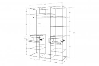 Шкаф 1600 мм Лиана графит (Зарон) в Сухом Логу - suhoj-log.mebel-e96.ru
