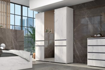 Шкаф 1600 мм Лиана графит (Зарон) в Сухом Логу - suhoj-log.mebel-e96.ru