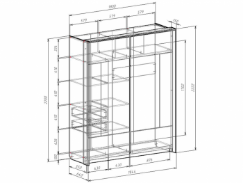 Шкаф-купе 1800 мм Либерти (Росток) в Сухом Логу - suhoj-log.mebel-e96.ru