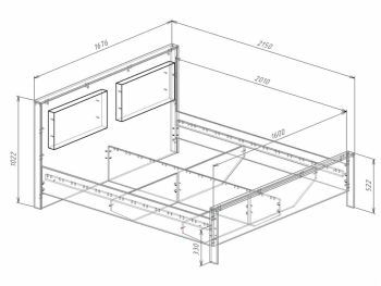 Кровать Либерти 1600/1800 мм с плитой 22 (Росток) в Сухом Логу - suhoj-log.mebel-e96.ru